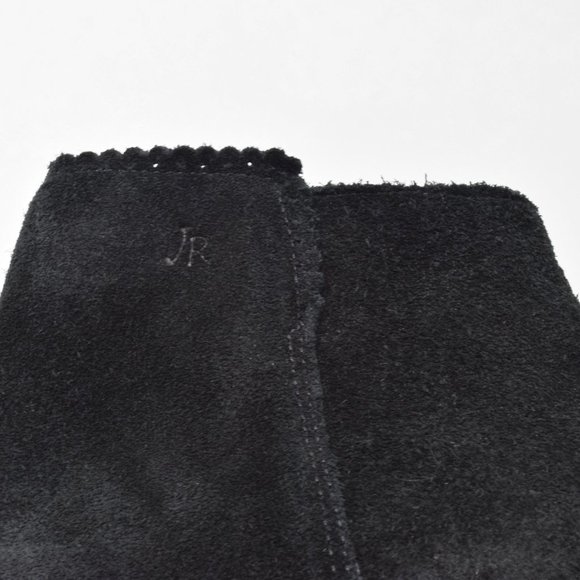 Jack Rogers Bailee Bootie Suede sz 7 Black Ankle Dark Academia - Picture 15 of 15